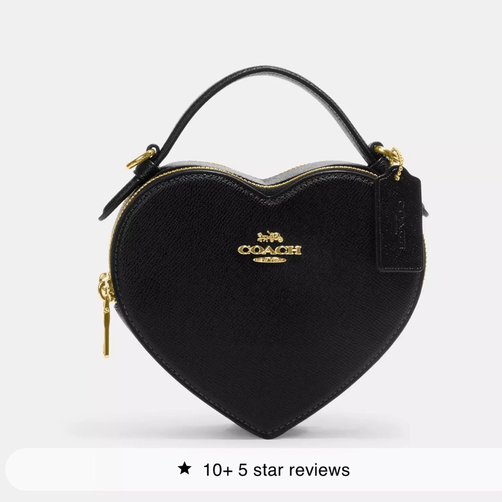 Coach Heart Crossbody Black/Gold